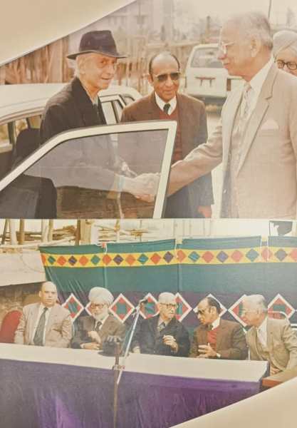 Frank Anthony reviewing the construction of CISCE Office