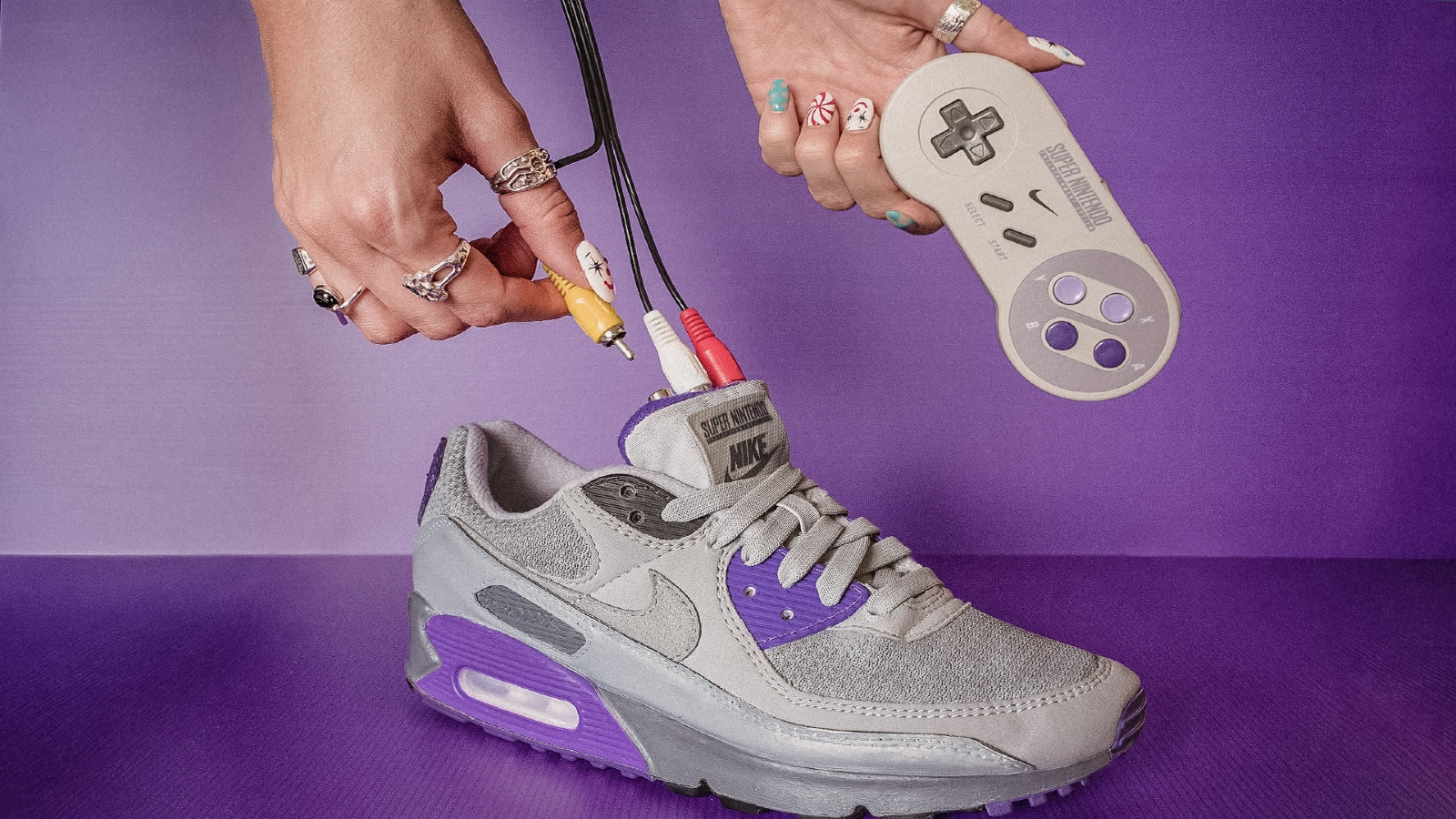 Designer turns Nike sneakers into a fully playable Super Nintendo console