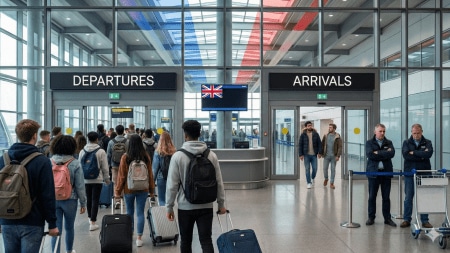 ONS data shows that around 45,000 Indians on study visas and 22,000 on work visas left the country during this period (Representative Image-AI Generated)