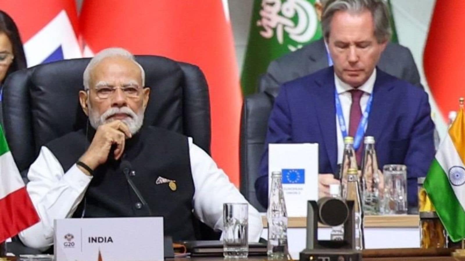 PM Modi at the venue for the G-20 Summit (X/@narendramodi)