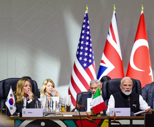 Prime Minister Narendra Modi during the G20 Summit in Johannesburg, South Africa. (PMO via PTI Photo)