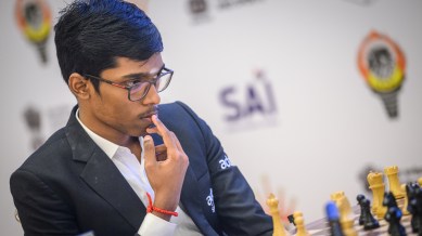 Praggnanandhaa was knocked out of FIDE Chess World Cup 2025 by Daniil Dubov. (PHOTO: Michal Walusza/FIDE)