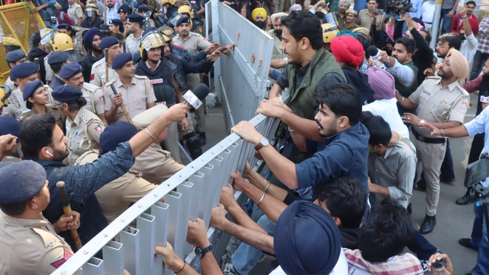 Panjab university protest: Students break through barricades, scale entry gate as stir intensifies