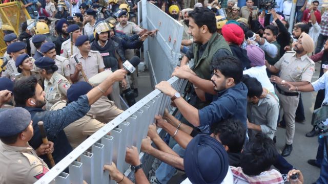 Panjab university protest: Students break through barricades, scale entry gate as stir intensifies