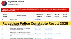 Candidates can check the result at police.rajasthan.gov.in