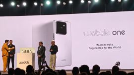 While Wobble has not revealed the phone’s exact battery capacity, it claims the device lasts around 25% longer than competing models thanks to the more power-efficient chipset in this segment. (Image: The Indian Express/ Anurag Chawake)