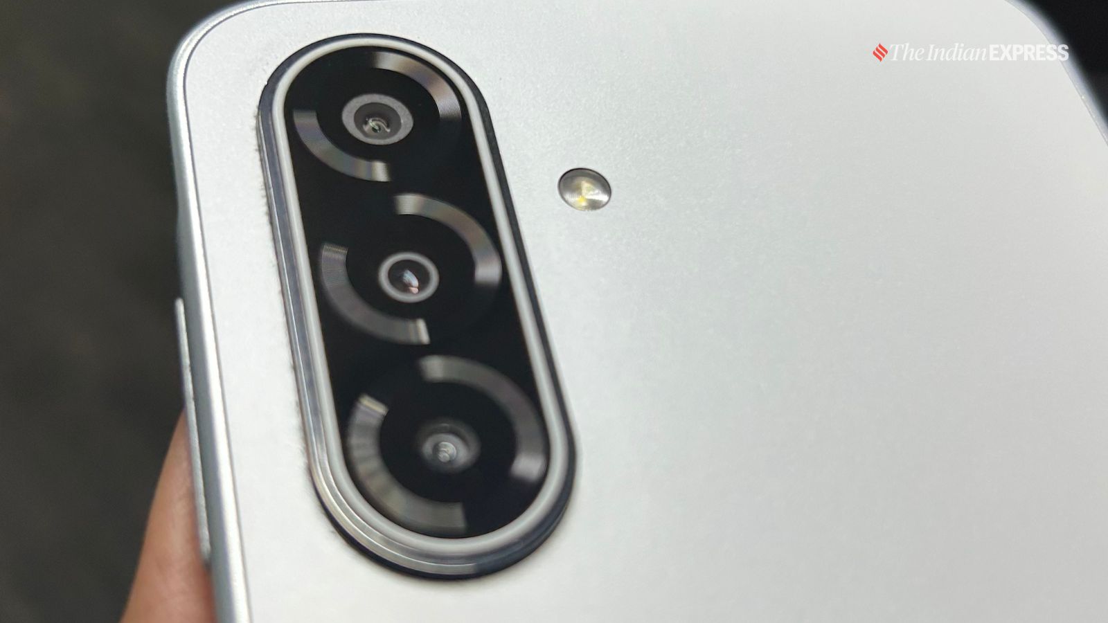  The 50 MP camera that features a OIS to help user record sturdier videos (Image: The Indian Express/ Ajay Hanje)