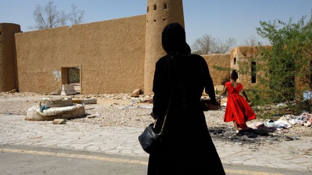 Children without birth certificates are banished to the fringes of Saudi society, unable to attend formal schools. But without documents, they cannot leave the country, either. (Iman Al-Dabbagh/The New York Times)