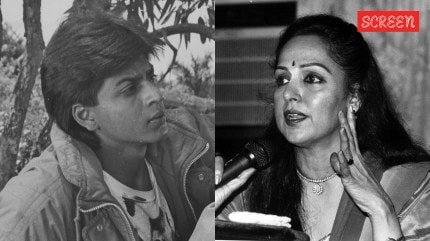 Shah Rukh Khan and Hema Malini