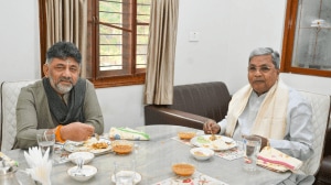 Karnataka CM Siddaramaiah and Deputy CM DK Shivakumar have breakfast at the CM's house (X@siddaramaiah).