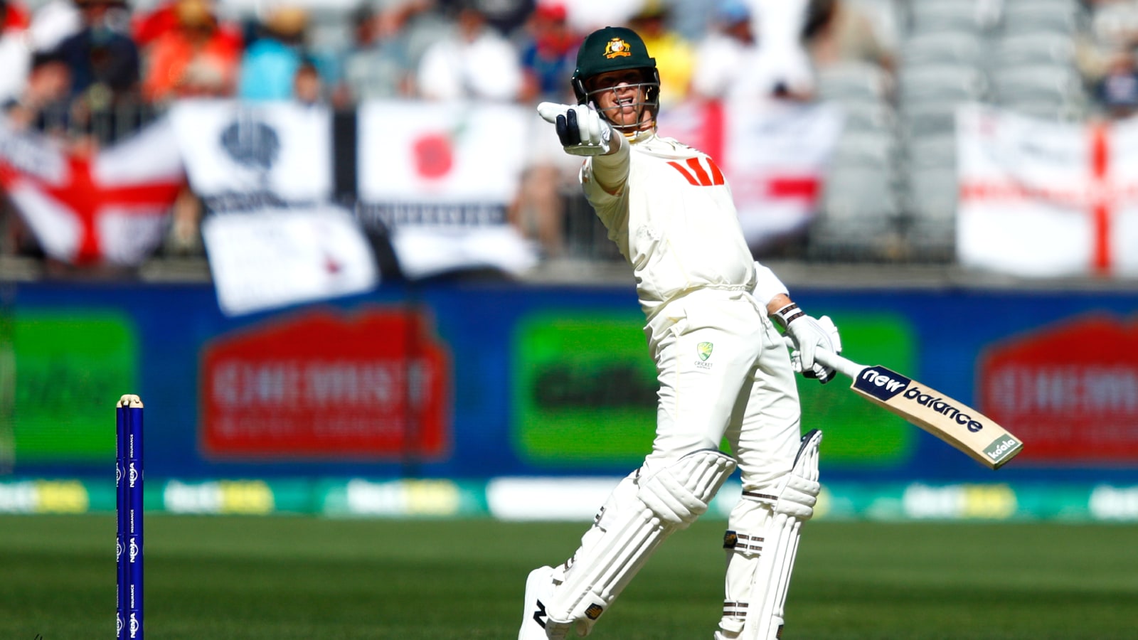 Australia's Steve Smith in action during first Ashes Test against England at Perth. (AP)