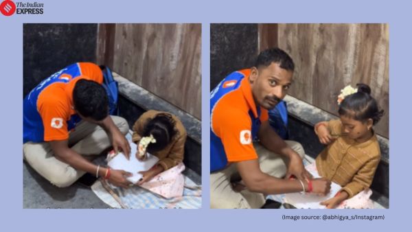 Swiggy dad teaches daughter between deliveries