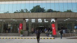 The showroom was inaugurated at Gurgaon’s Sohna Road on Thursday. PTI Tesla in Gurgaon: Store promises after-sale service, charging infra