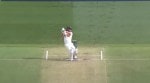 Travis Head hits a boundary through cover point against England's Brydon Carse in the 1st Ashes Test in Perth. (PHOTO: Screengrab via cricket.com.au YouTube)