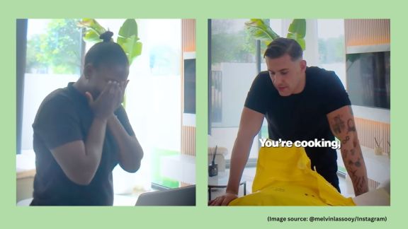 Lassooy reminds her that she once mentioned needing a laptop for her studies, and in the next moment, he hands her a new laptop.