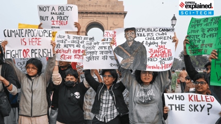 People stage a protest against the poor air quality in Delhi-NCR ANI photo