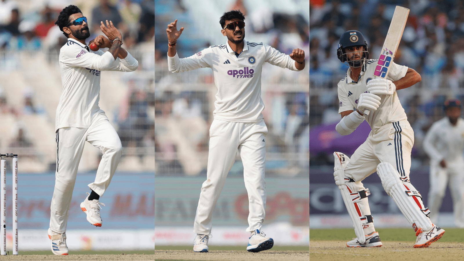 India played three all-rounders - Ravindra Jadeja, Axar Patel & Washington Sundar - in the first Test vs South Africa in Kolkata. (PHOTO: BCCI)