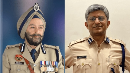 AS Chawla is the Director of the Haryana Police Academy (HPA) at Madhuban in Karnal (Left) and Alok Mittal is currently heading the State Vigilance and Anti-Corruption Bureau (Right). (Photo/special arrangement)