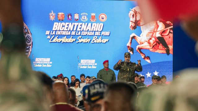 President Nicolás Maduro of Venezuela delivers a speech in Caracas, Nov. 25, 2025. President Donald Trump spoke by phone last week with Maduro and discussed a possible meeting between them, multiple people with knowledge of the matter said, even as the United States continues to threaten military action against Venezuela. (Adriana Loureiro Fernandez/The New York Times)