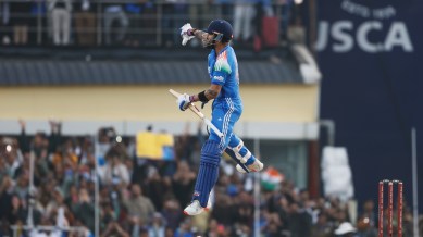 India's Virat Kohli celebrating his 52nd ODI century during first One-Day International against South Africa in Ranchi. (BCCI)