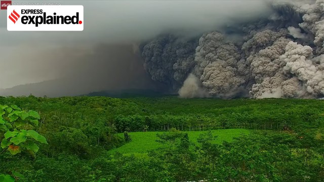 Semeru erupts, Mount Semeru, live volcanoes, volcano, volcano eruption, Indonesia volcano eruption, Indian express explained, explained news, current affairs