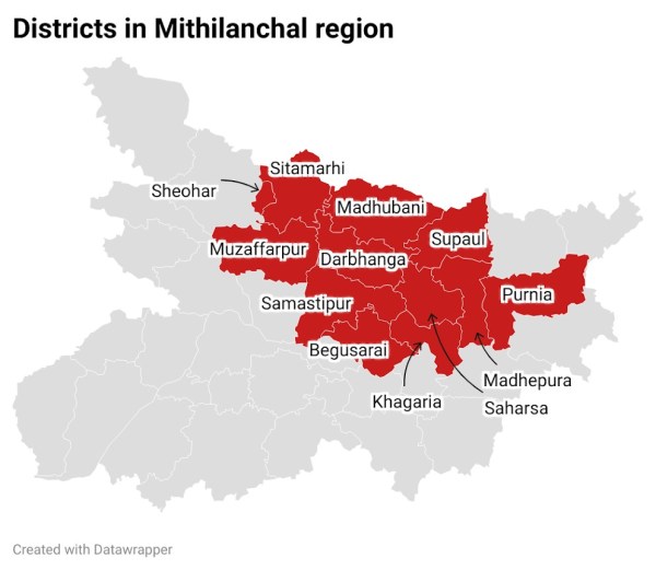 Districts in Mithilanchal