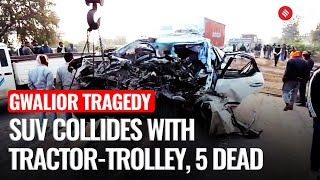 Madhya pradesh tragedy 5 killed as suv crashes into tractor trolley in ...