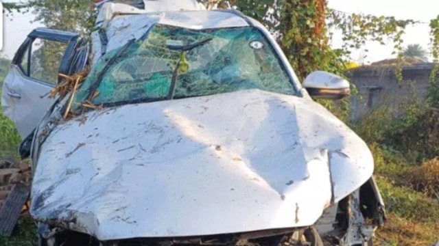 The accident took place on Sant Road near the Bhathwada Toll Plaza and Godhra. (Express Photo)