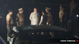 amit shah at red fort blast site