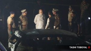 amit shah at red fort blast site