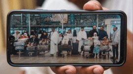 Relatives in Hyderabad say 18 family members were on the bus that crashed into an oil tanker in Saudi Arabia, killing dozens.