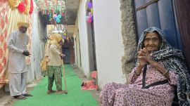 Chand Kaur at Jujhar Nagar, Mohali, on Sunday. Jasbir Malhi