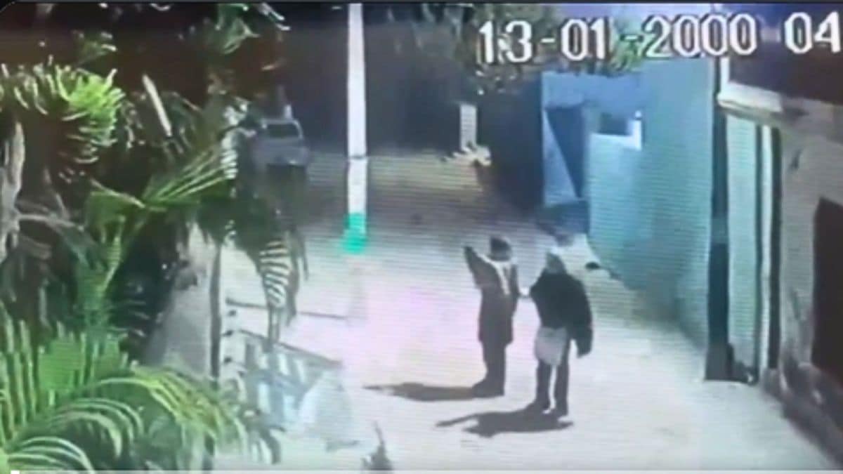 In the footage, the assailants can be seen firing repeatedly and even reloading their weapons midway.