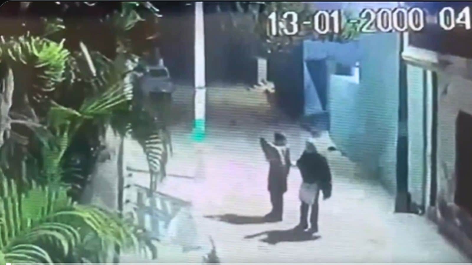 In the footage, the assailants can be seen firing repeatedly and even reloading their weapons midway.