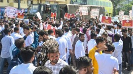 Congress protest over female doctor suicide