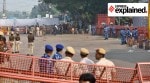 Security personnel and officials at the blast site near Red Fort on Tuesday.