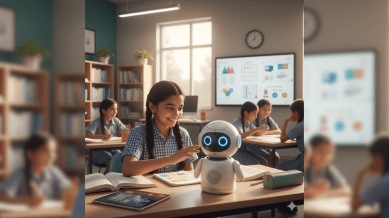 The draft curriculum, which has been submitted to the NCERT for review, provides a structure for schools to introduce computational thinking and Al in a phased and progressive manner from classes 3 to 12 (Image- AI Generated via Gemini)