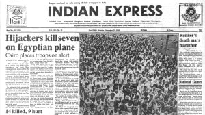 This is the front page of The Indian Express published on November 25, 1985.
