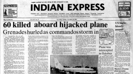 This is the front page of The Indian Express published on November 26, 1985.