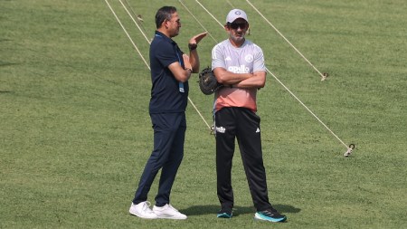 India coach Gautam Gambhir before the start of the first Test against South Africa at the Eden Gardens in Kolkata. (Express Photo by Partha Paul)