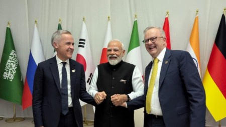 PM Modi at G20 Leaders Summit, G20 Leaders Summit, modi G20 Leaders Summit, Narendra Modi, artificial intelligence, Anthony Albanese, Mark Carney, Indian express news, current affairs