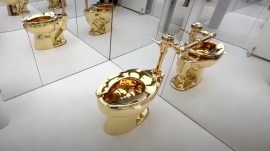 gold toilet auction