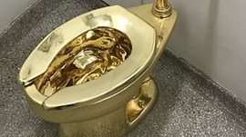 Gold toilet