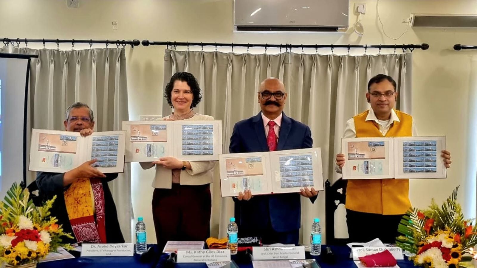 IIT Kharagpur unveils special postage stamp, starts talks on outreach initiative with Houston