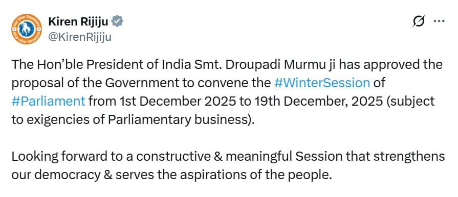 Parliament Winter Session