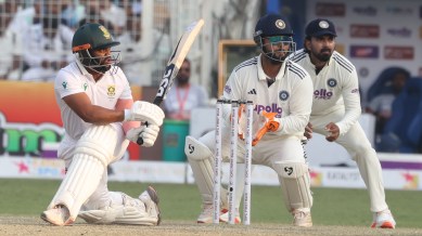 Kolkata Test: Temba Bavuma was the only batter to score a fifty in three innings at the Eden Gardens. (Express Photo by Partha Paul)
