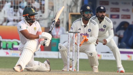 Kolkata Test: Temba Bavuma was the only batter to score a fifty in three innings at the Eden Gardens. (Express Photo by Partha Paul)