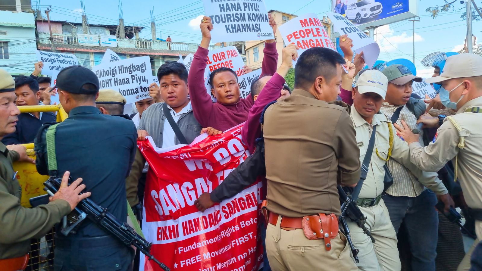 Day before restart of Manipur’s biggest tourism fest, protesters clash with security forces: ‘Restore free movement first’