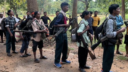 INSAS rifle, Malajkhand-Darrekasa dalam, Naxalite surrender, Naxal surrender, maoist surrender, Sunita Oyam, Indian express news, current affairs