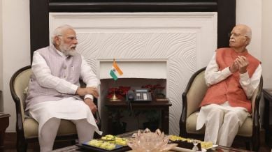 PM Narendra Modi (left) met LK Advani on Saturday. The elder politician scripted BJP's rise as a formidable force in national politics. (Credit: X/Narendra Modi)